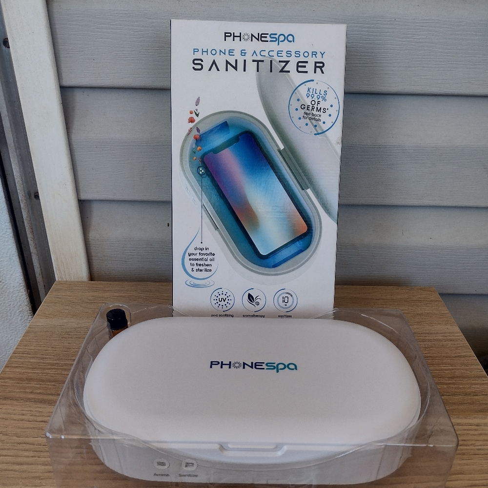 NEW phone & accessory UV light sanitizer pod & essential oil diffuser PhoneSpa
